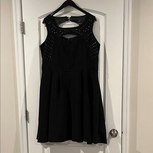 City Chic Black Studded Mini Dress